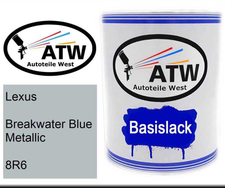 Lexus, Breakwater Blue Metallic, 8R6: 1L Lackdose, von ATW Autoteile West.